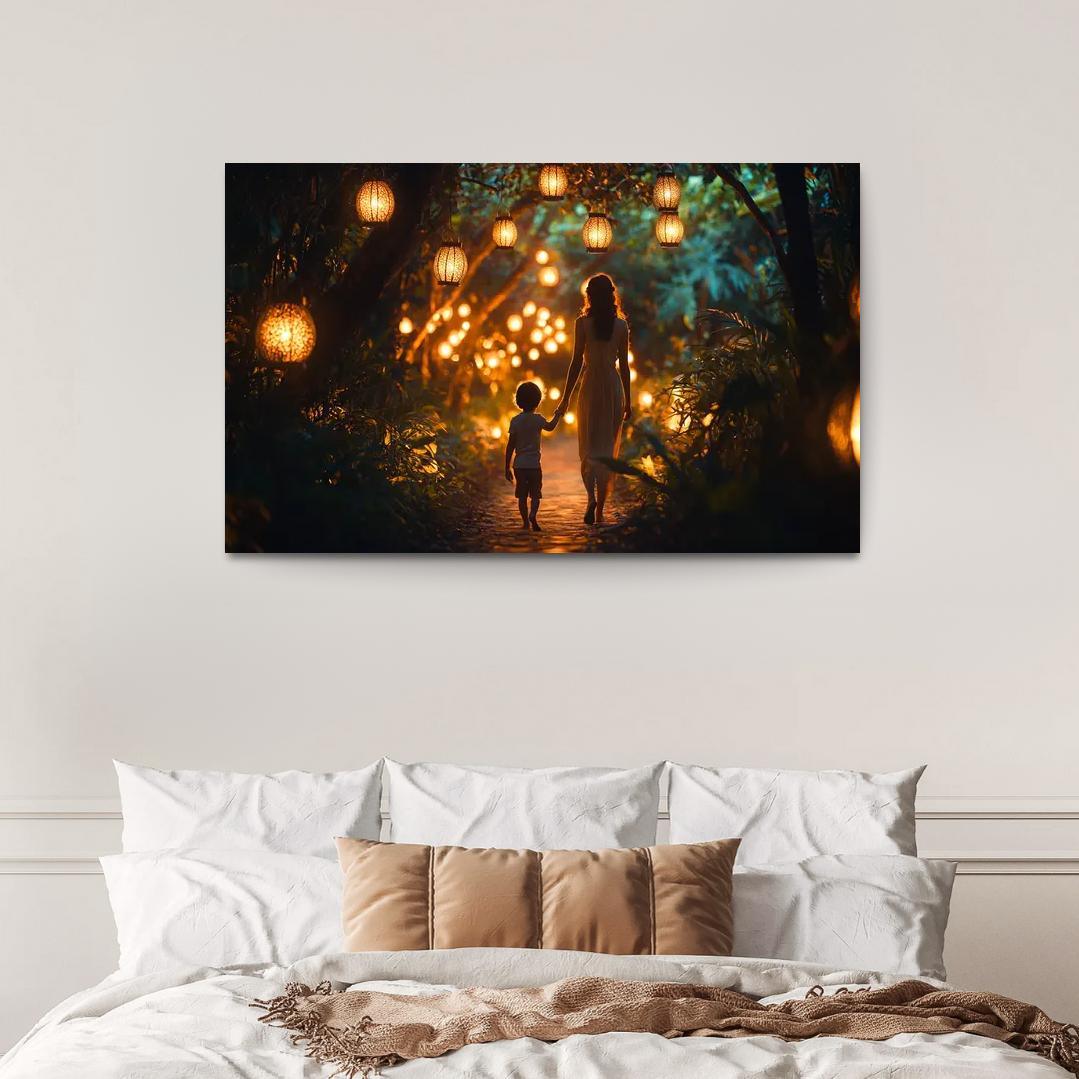 The Lantern Of Love A Mothers Light Custom Paintings Frame