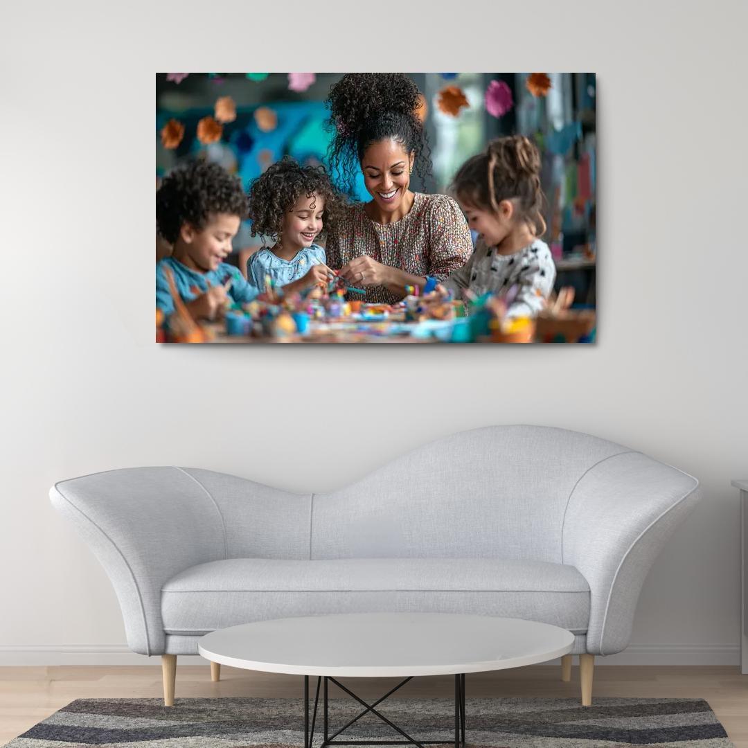 Crafted Memories A Mothers Handmade Love Modern Paintings Frame