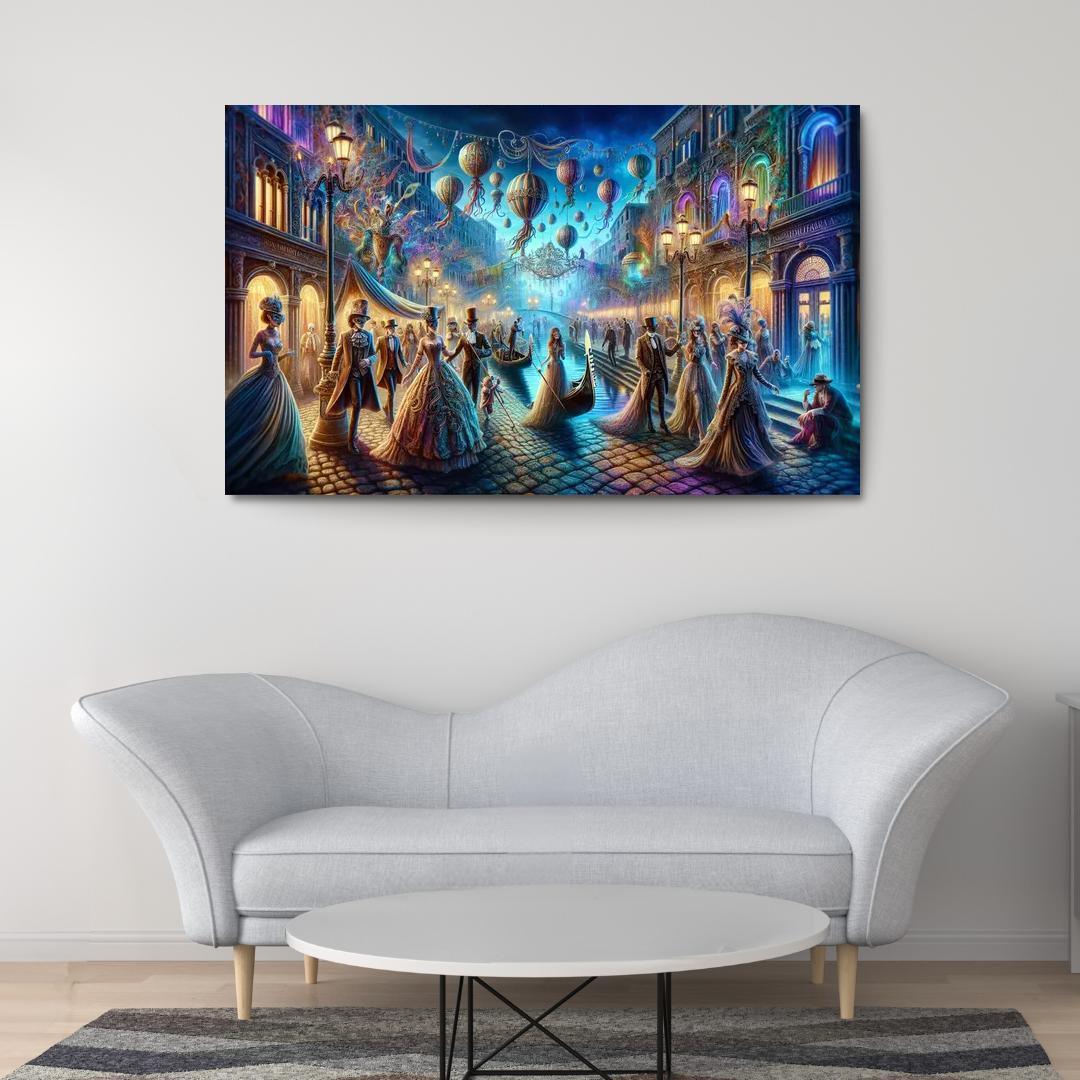 Venice Carnival - Italy Modern Paintings Frame