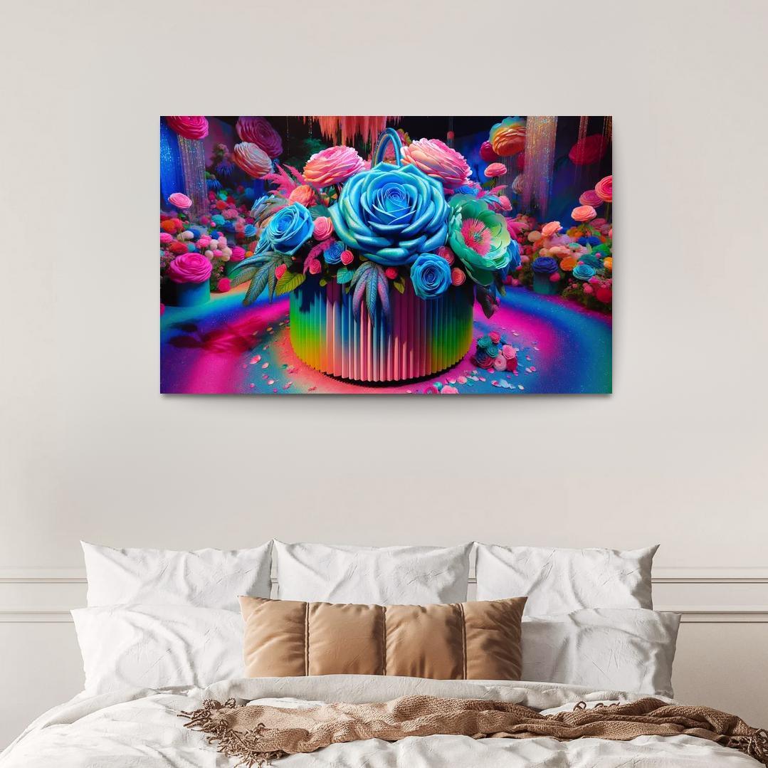 Whimsical Wonderland A Fantasy Floral Journey Modern Paintings Frame