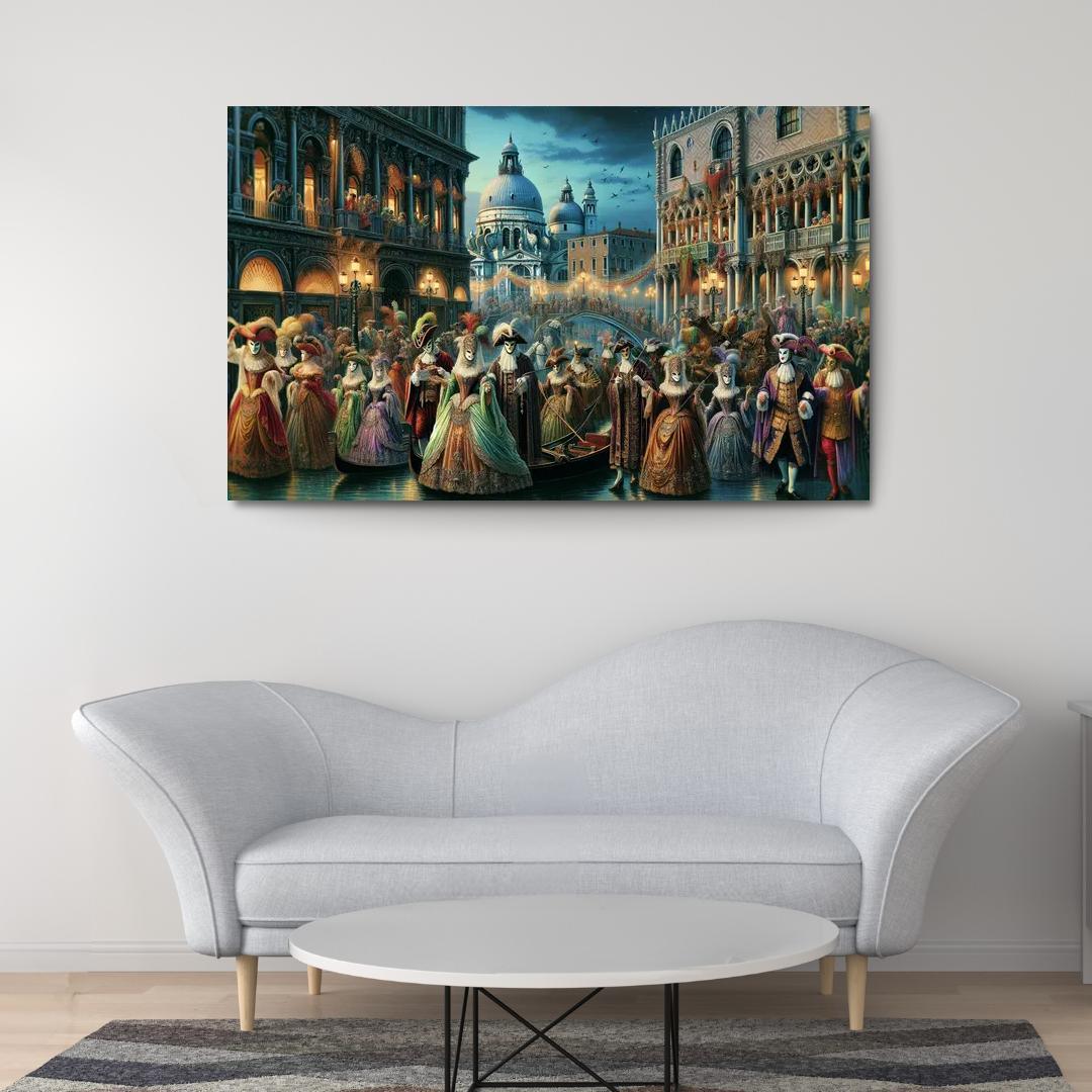 Carnival Of Venice Canvas Paintings Frame