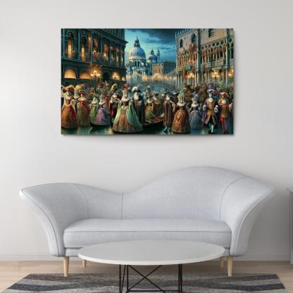 Carnival Of Venice Canvas Paintings Frame