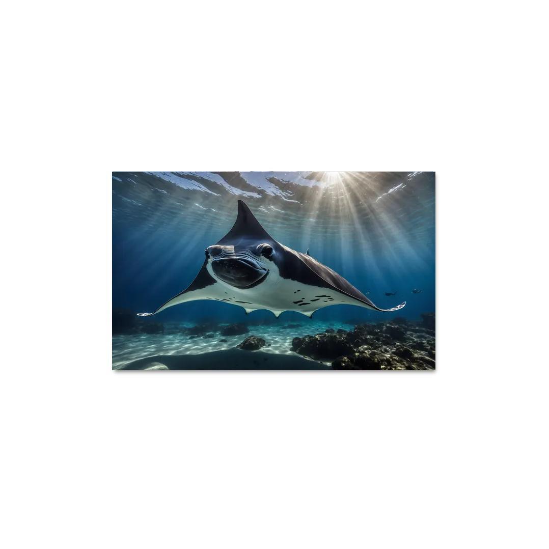 The Striking Manta Ray Graceful Giant Of The Sea Canvas Paintings Frame