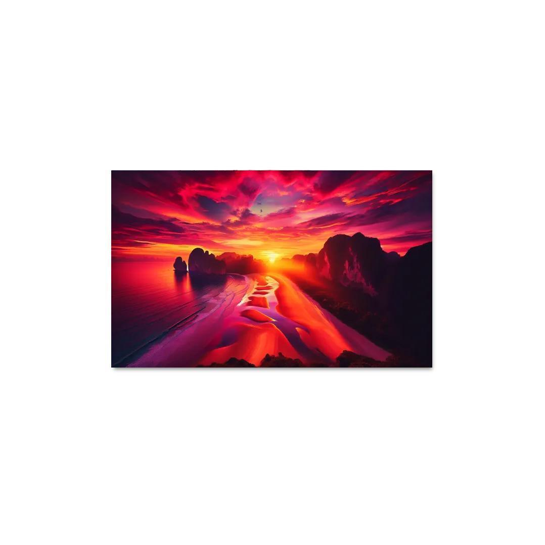 Sun-kissed Bluffs Scenic Lookout Custom Paintings Frame