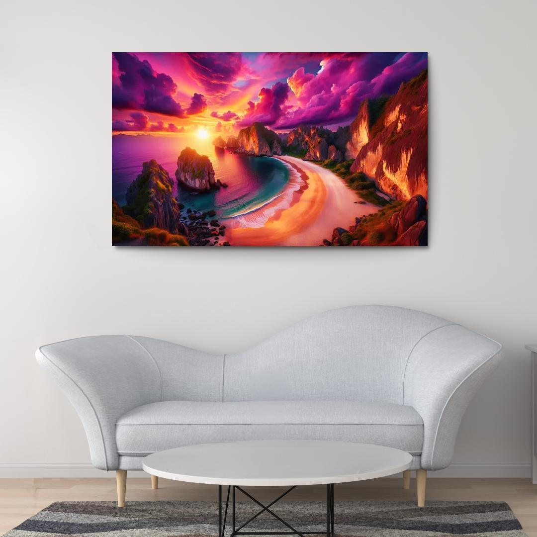 Sunset Ridge Beach Premium Artwork Frames