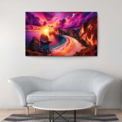 Sunset Ridge Beach Premium Artwork Frames