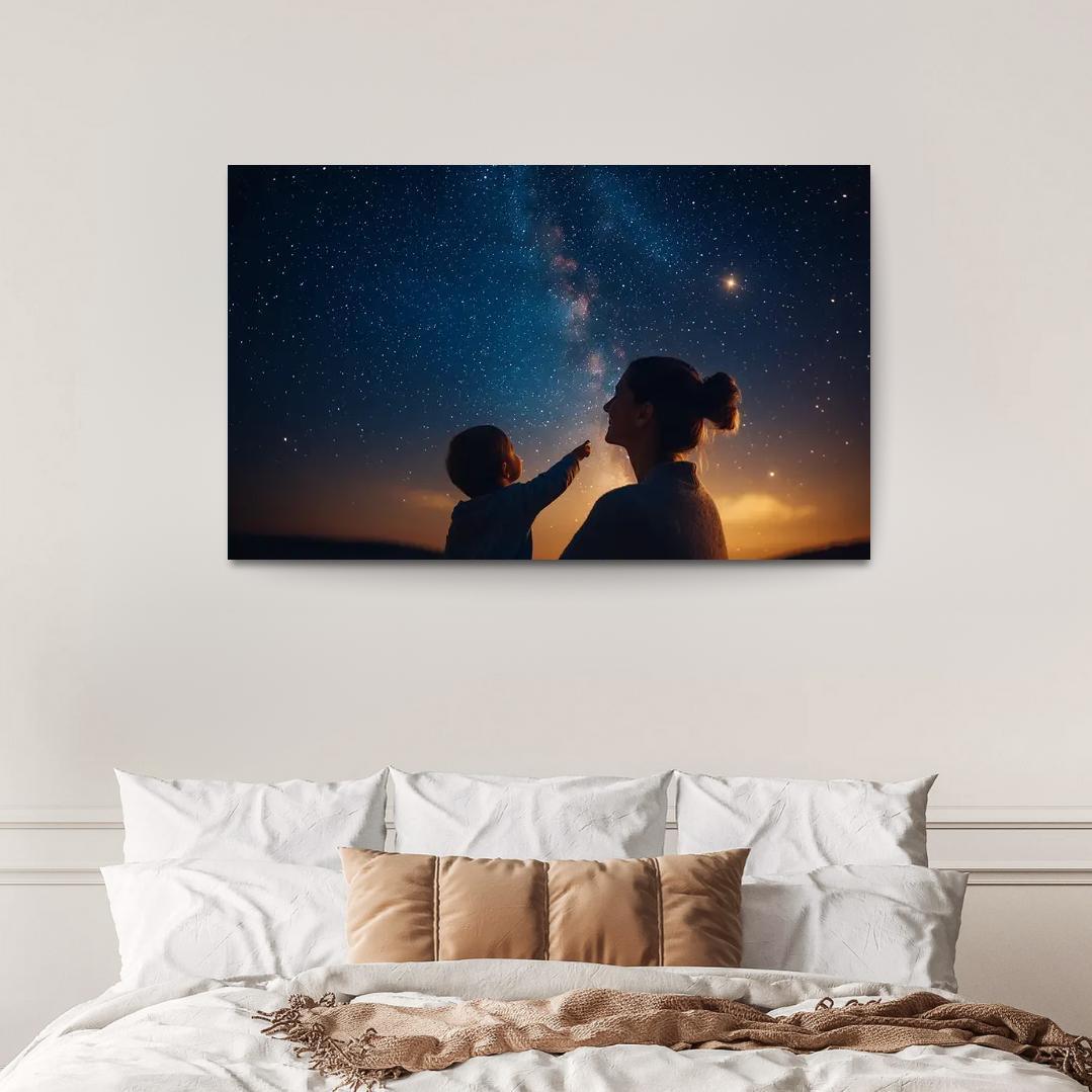 Guiding Stars A Mothers Light In The Dark Canvas Paintings Frame