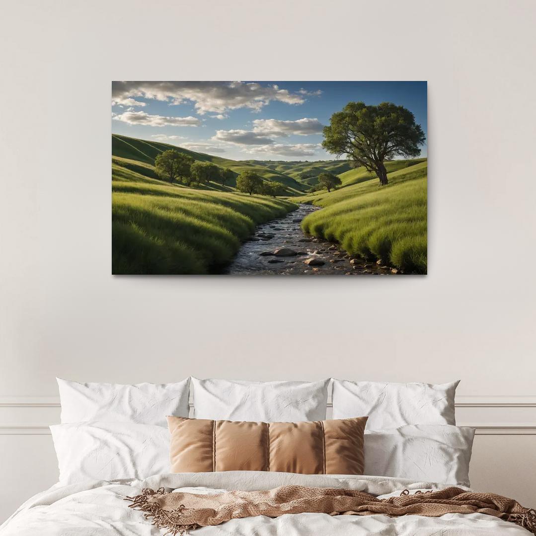 The Calming Vistas Of Verdant Hills Multi-panel Paintings