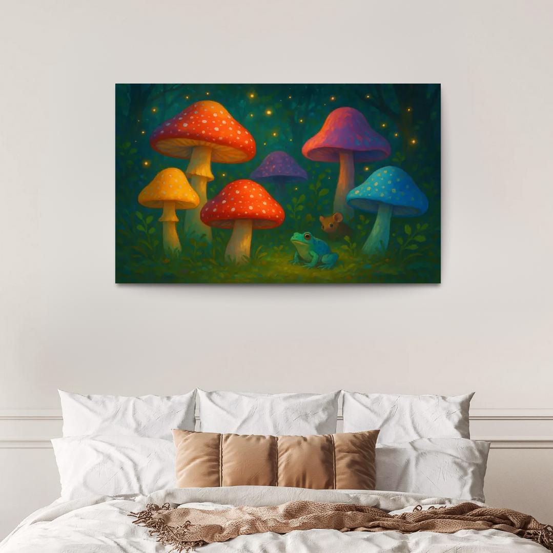 Magic Mushroom Hideaway Premium Artwork Frames