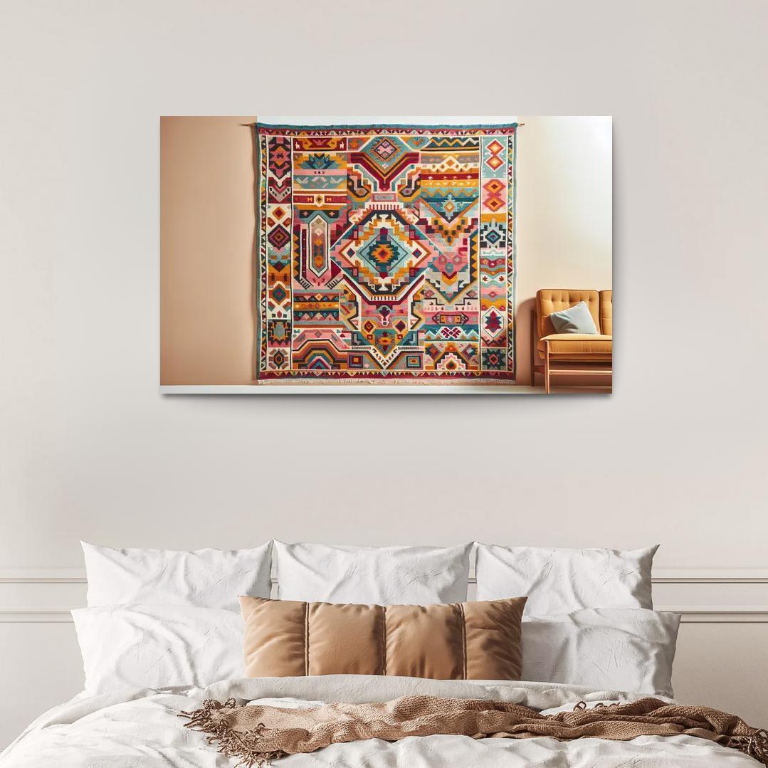 Bespoke Kilim Area Rug 1 Piece HD Canvas Wall Art-Original Frame