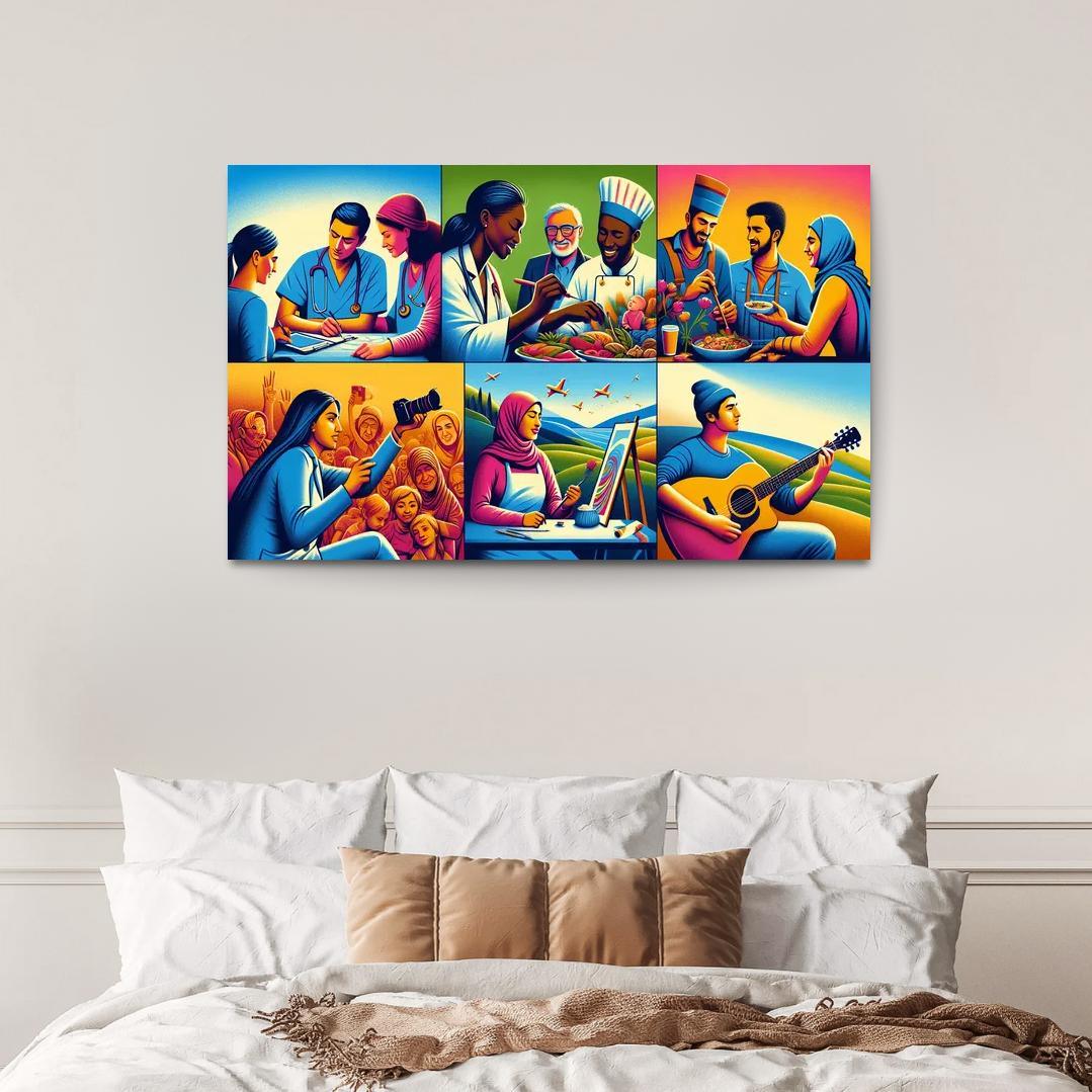 Voices Of Resilience Stories Of Refugee Empowerment Custom Paintings Frame