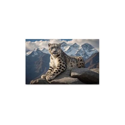 The Elusive Snow Leopard Ghost Of The Mountains Modern Paintings Frame
