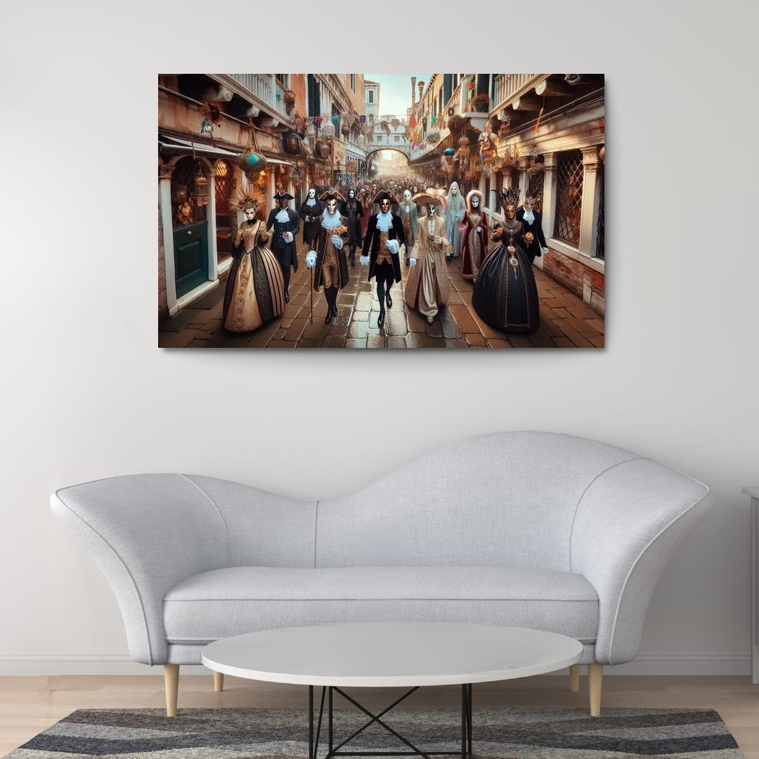 Venice Carnival Canvas Paintings Frame