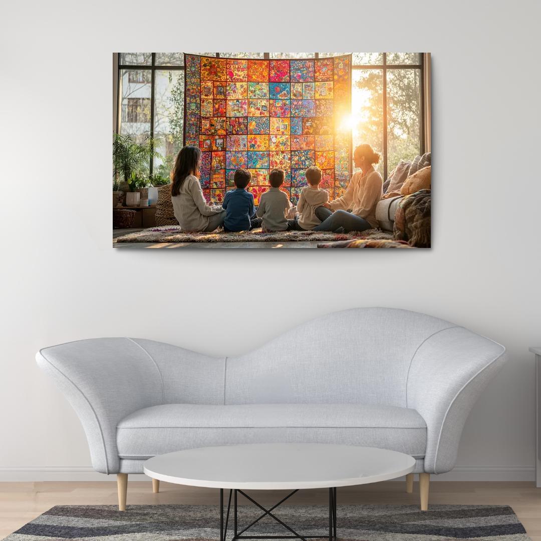 Woven Hearts The Tapestry Of Togetherness Custom Paintings Frame
