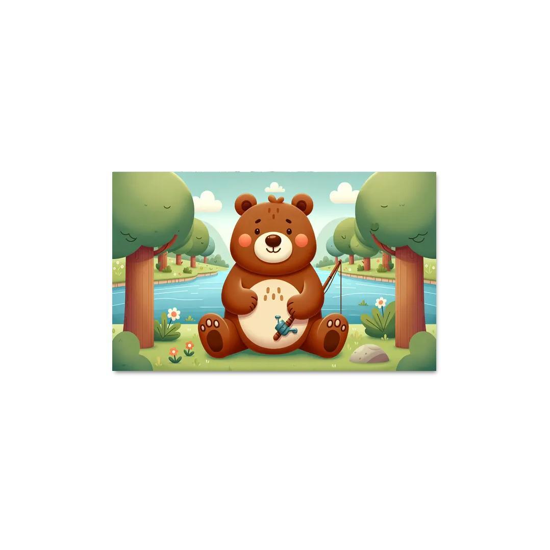 Bubbly Bear - Forest Adventures Framed Paintings
