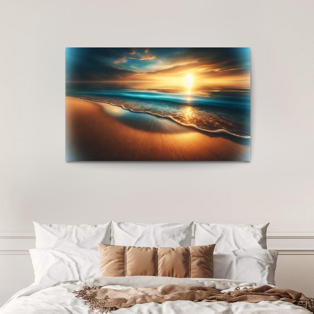 Saltwater Serenity Beach Modern Paintings Frame