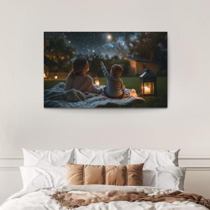 Beneath The Stars Nighttime Conversations Custom Paintings Frame