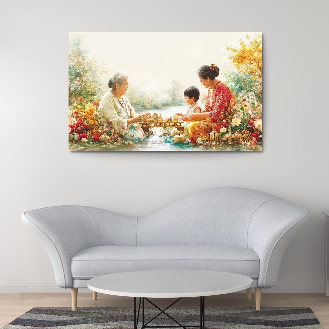 A Bridge Of Love The Connection Between Generations Custom Paintings Frame