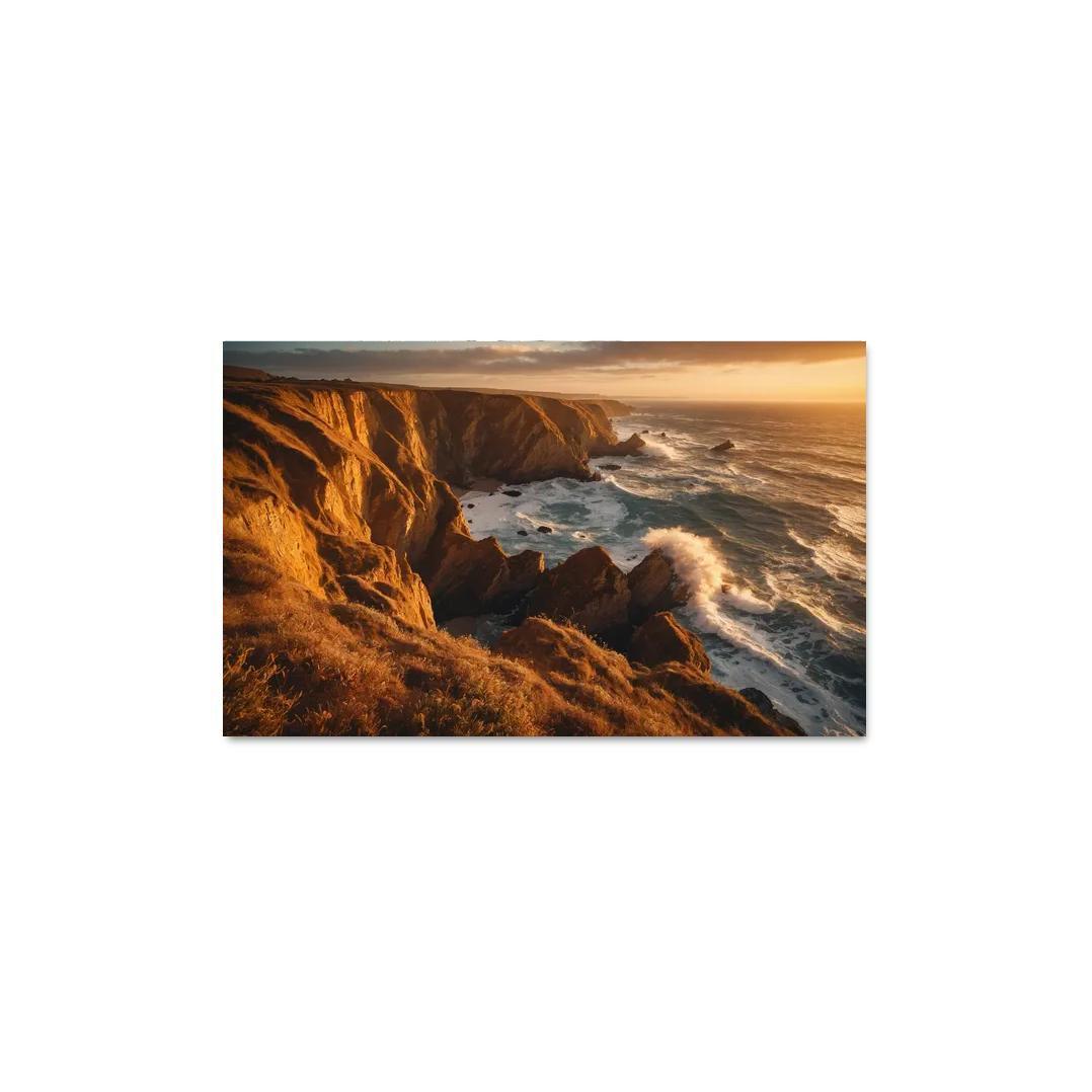 The Tranquility Of Windswept Cliffs Oil Paintings Frame