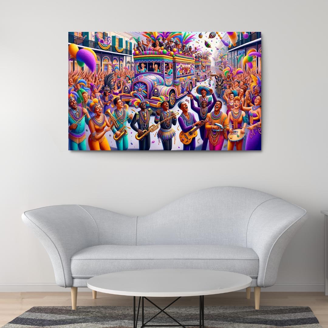 Mardi Gras - United States Modern Paintings Frame