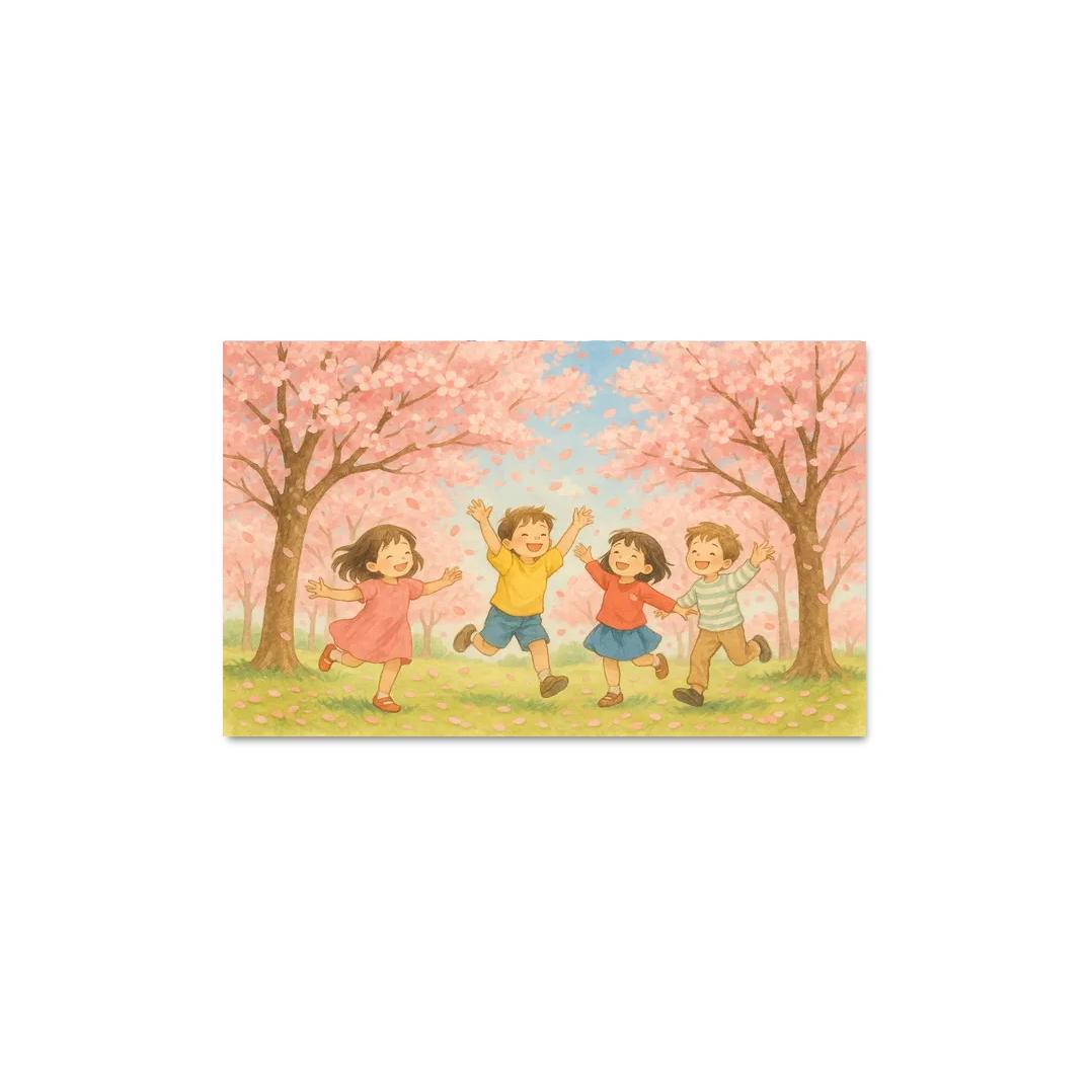 Charming Cherry Blossom Dance Premium Artwork Frames