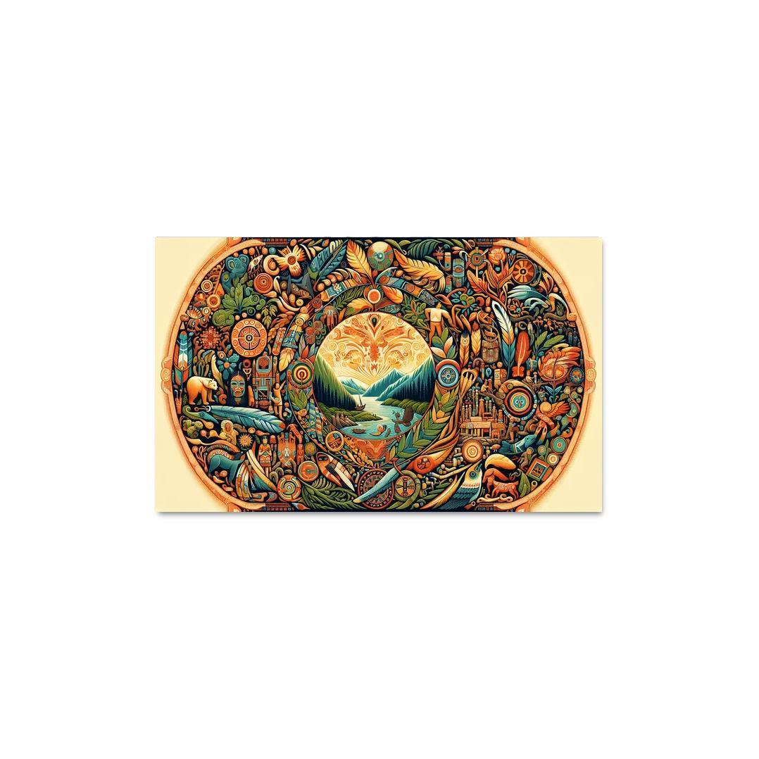 Cultural Tapestry Celebrating Indigenous Heritage Custom Paintings Frame