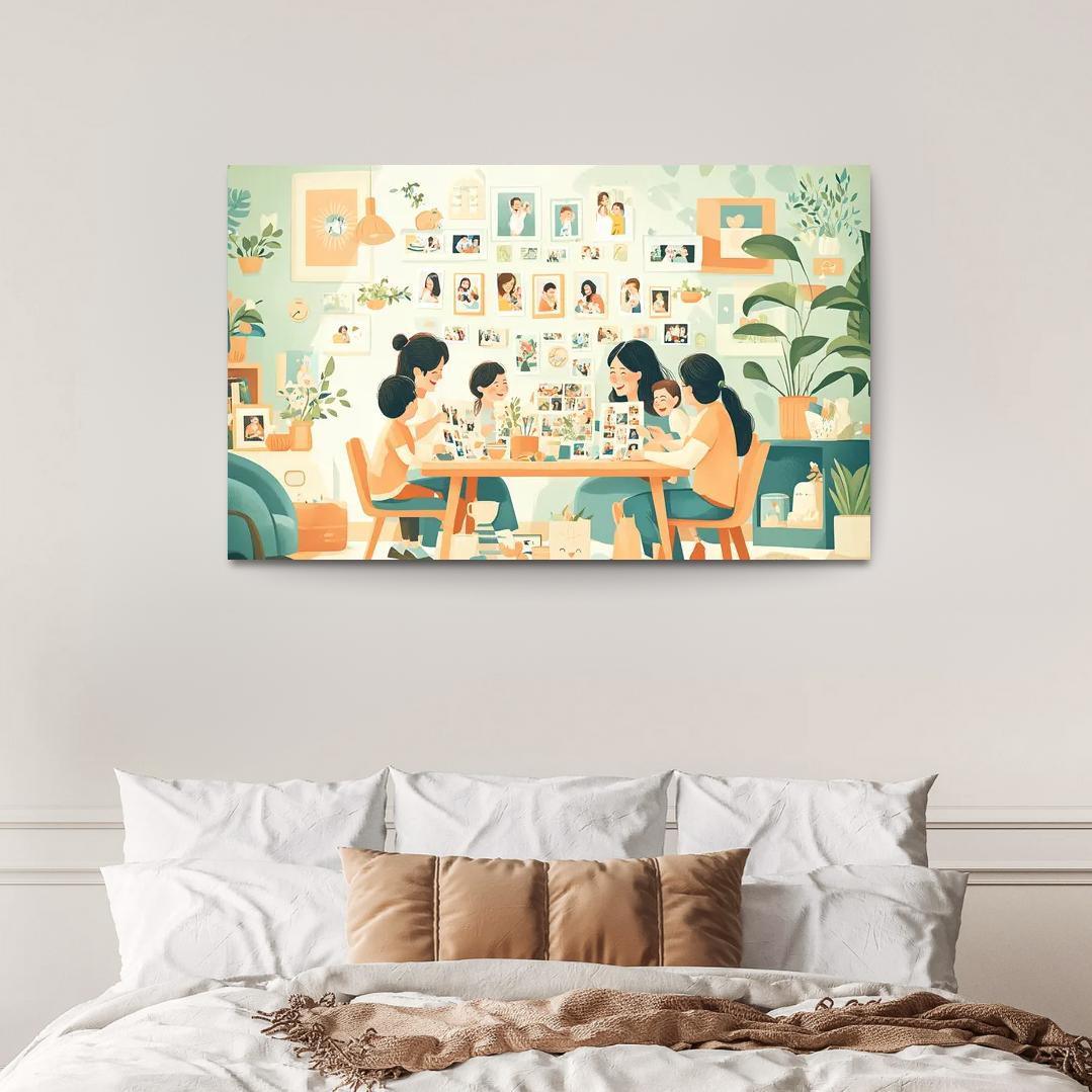 The Journey Of Motherhood Milestones And Memories Custom Paintings Frame