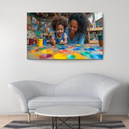 The Colors Of Her Love A Mothers Creative Spirit Canvas Paintings Frame