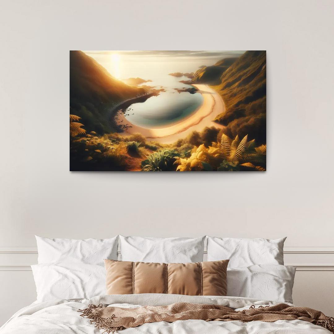 Whispering Bay Secluded Coastal Bliss Abstract Paintings Frame