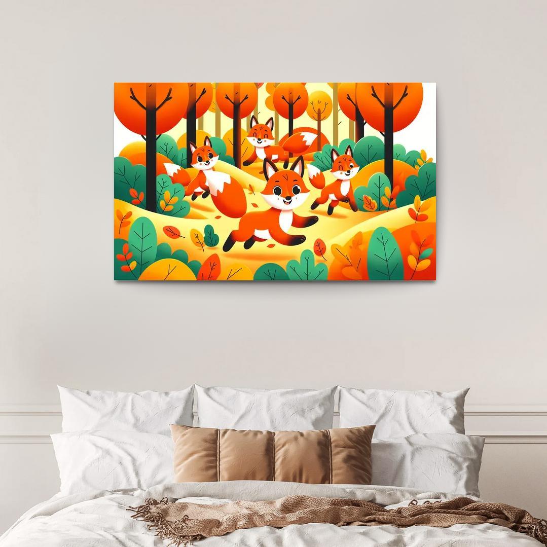 Fantastic Foxes - Forest Friends Framed Paintings