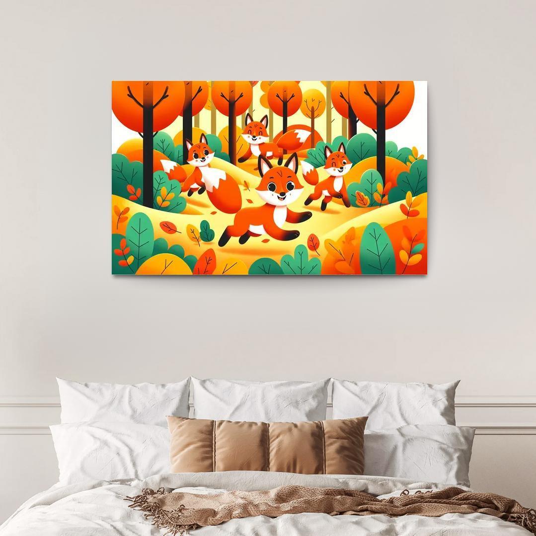 Fantastic Foxes - Forest Friends Framed Paintings