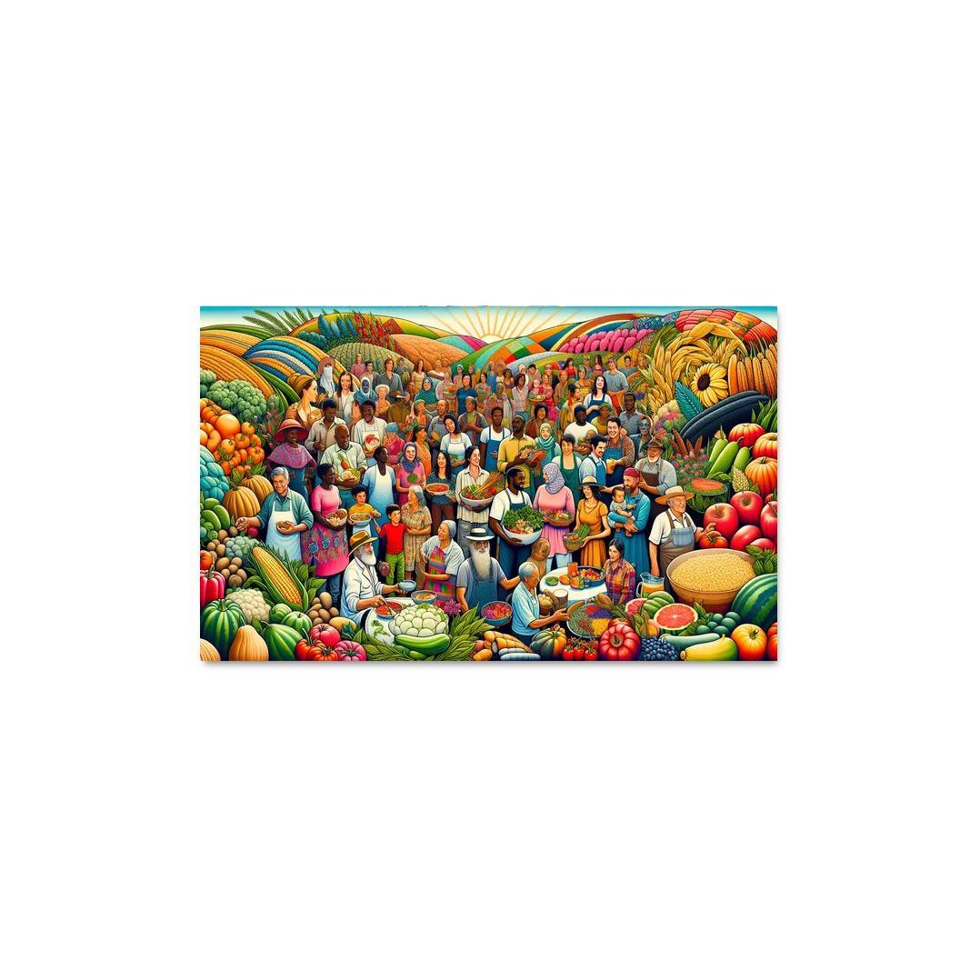 Food For Thought Advocacy For Food Security Multi-panel Paintings