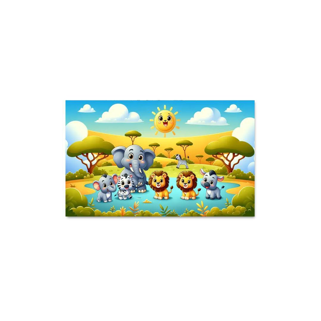 Playful Safari Expedition Premium Artwork Frames
