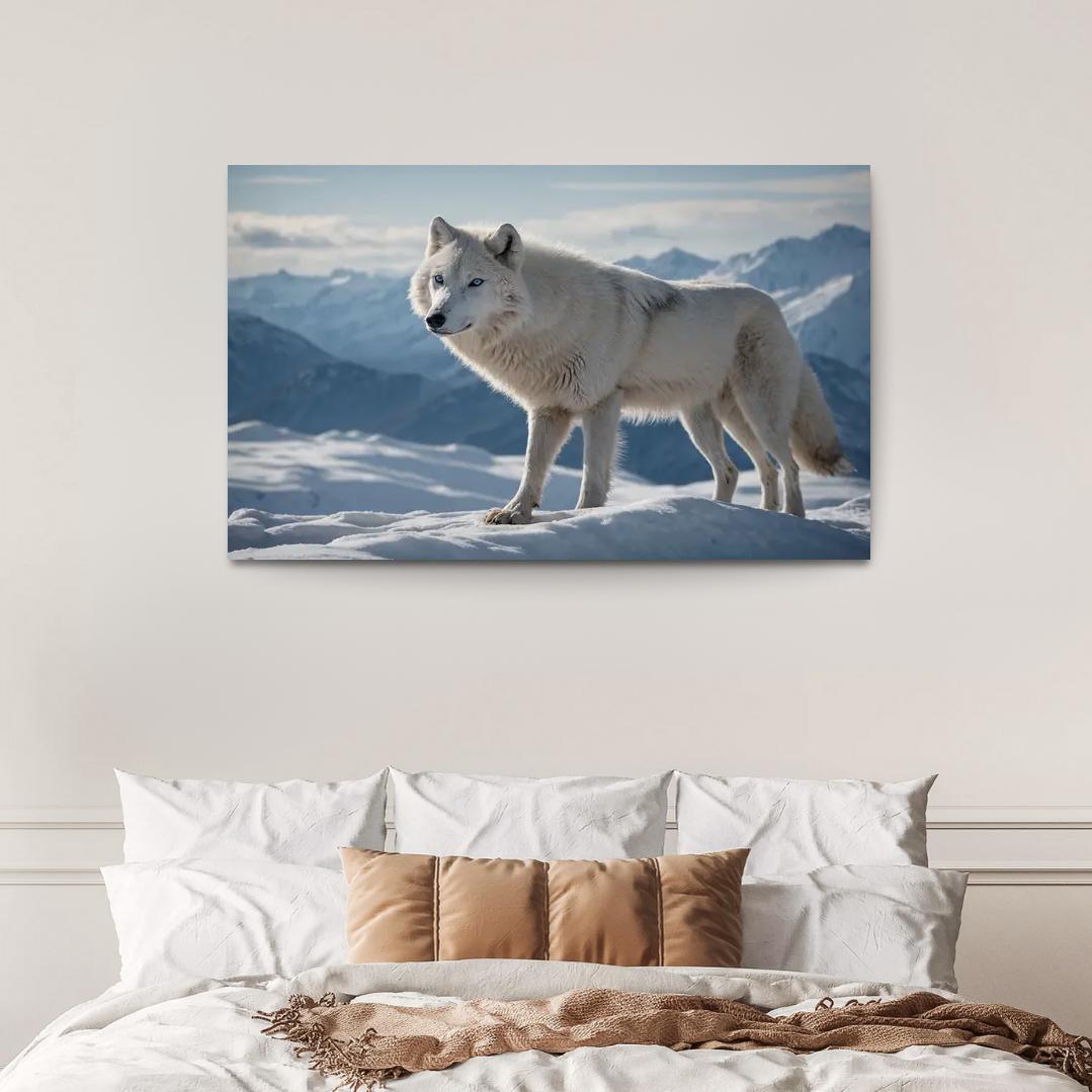 The Majestic Arctic Wolf King Of The North Premium Artwork Frames