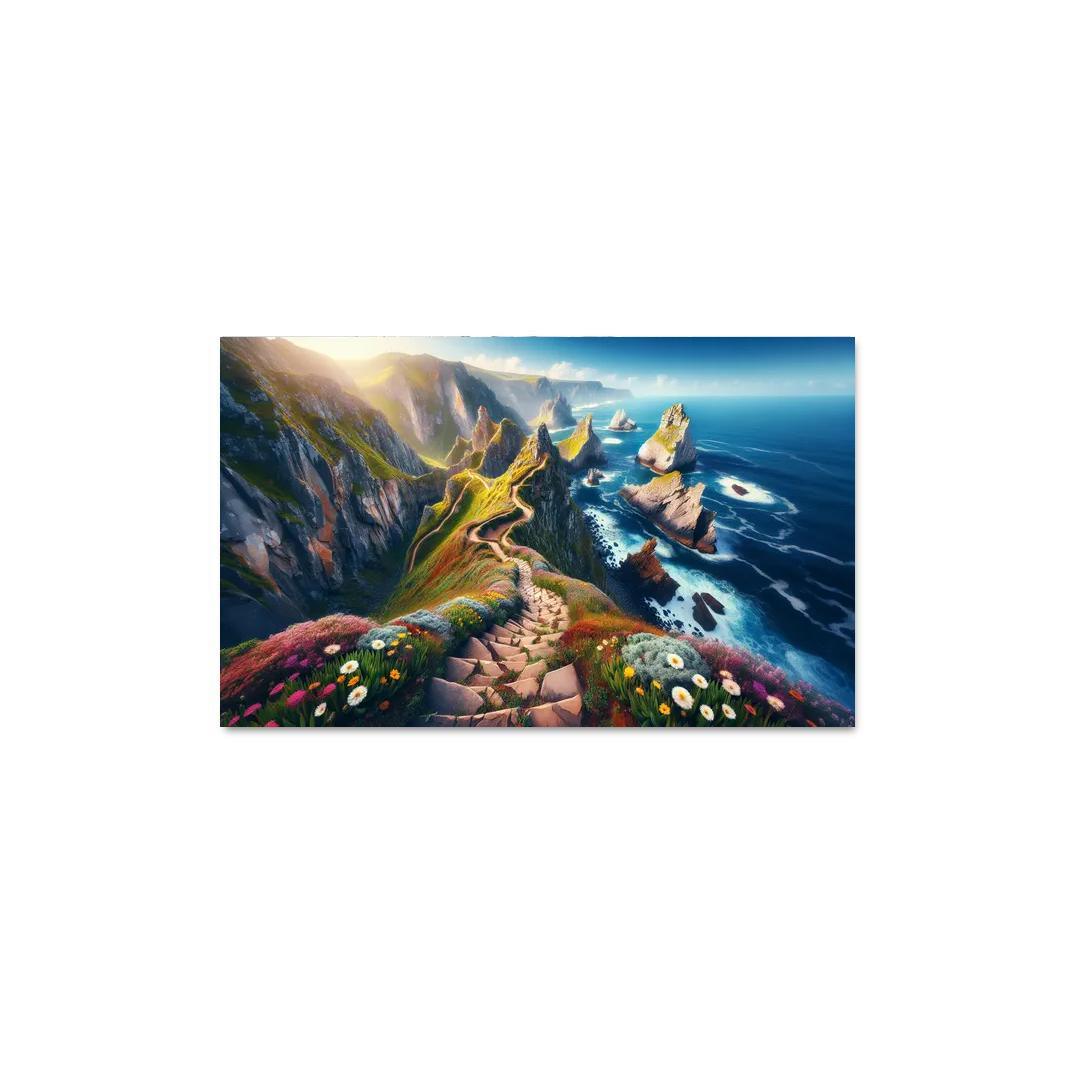 Coastal Cliff Walk Scenic Hiking Adventure Art Trends