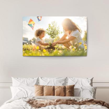 Chasing Dreams Together A Mother's Guidance Canvas Paintings Frame