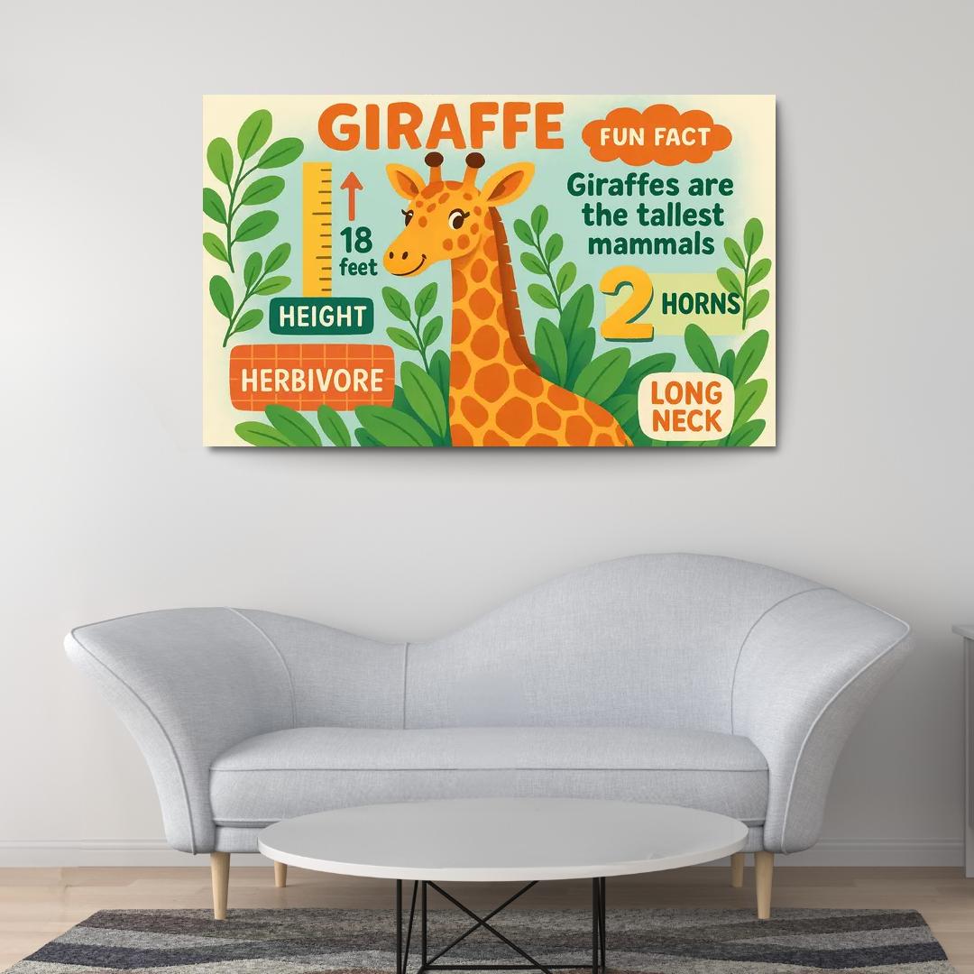 Gentle Giraffe Educational Keeper Premium Artwork Frames