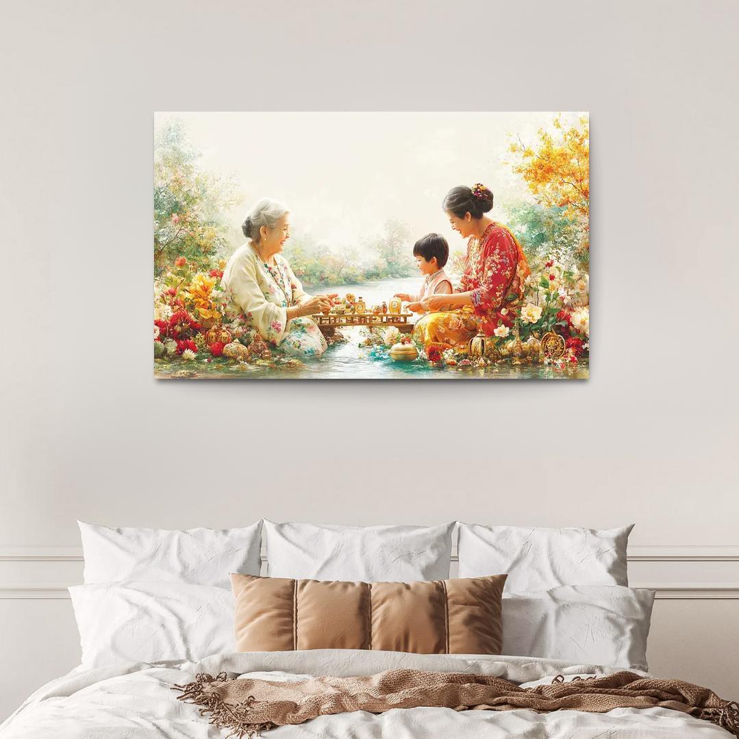 A Bridge Of Love The Connection Between Generations Custom Paintings Frame
