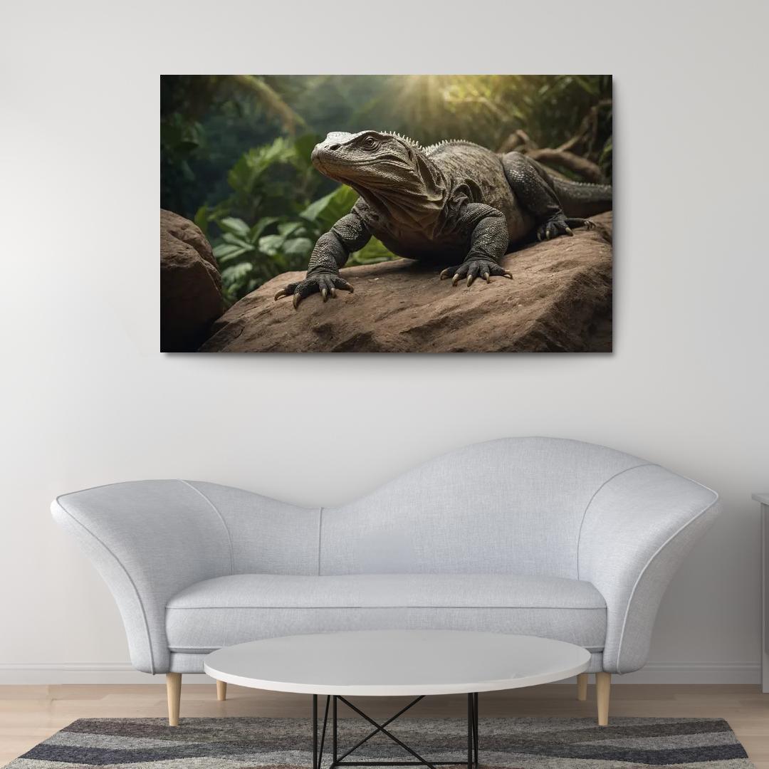 The Majestic Komodo Dragon Nature's Ultimate Lizard Framed Paintings