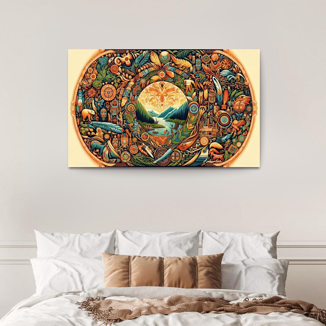 Cultural Tapestry Celebrating Indigenous Heritage Custom Paintings Frame