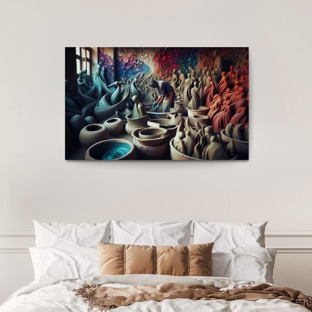 Sculpting Whispers of the Soul 1 Piece HD Canvas Wall Art-Original Frame