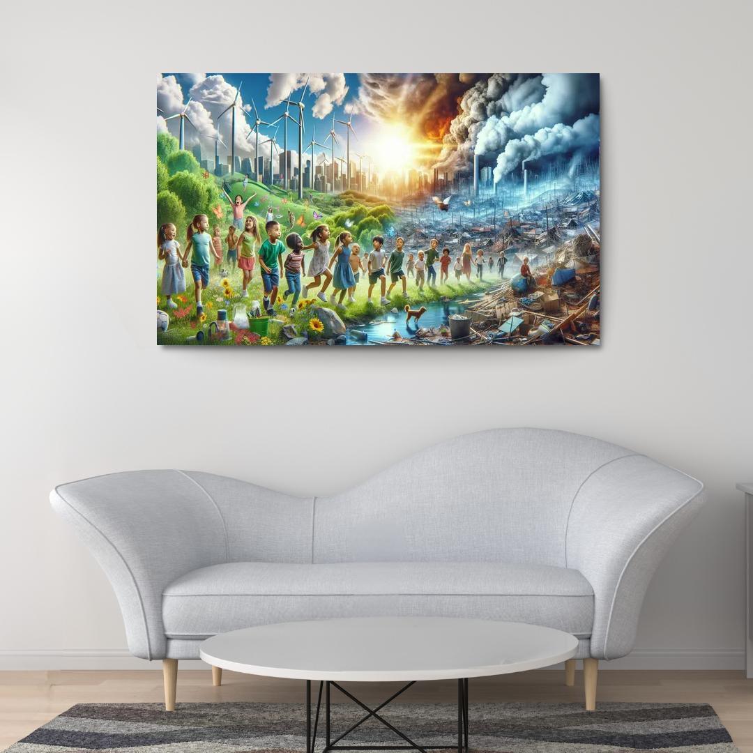 Future Generations Advocating For Climate Action Multi-panel Paintings