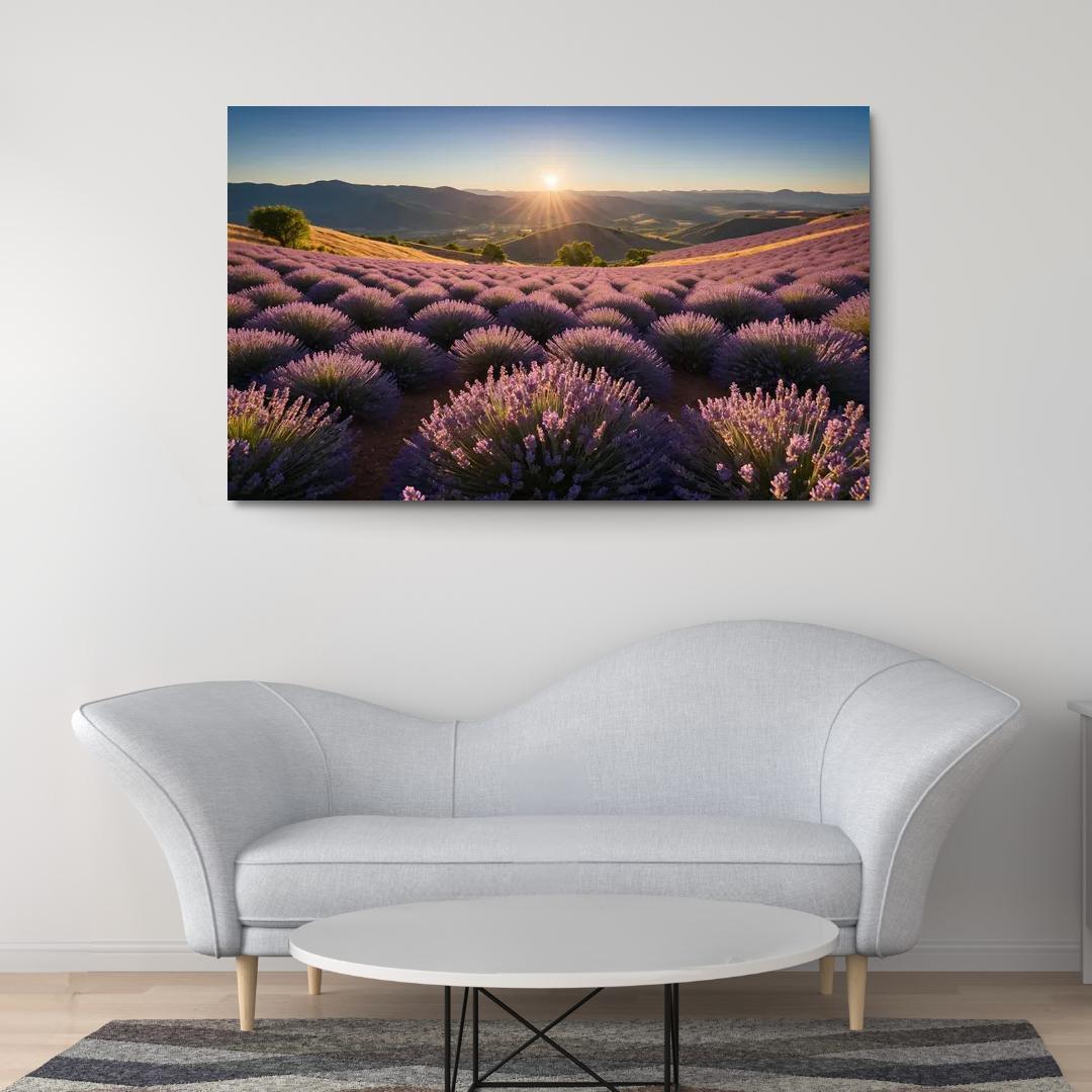 The Serene Valley Of Lavender Blooms Multi-panel Paintings