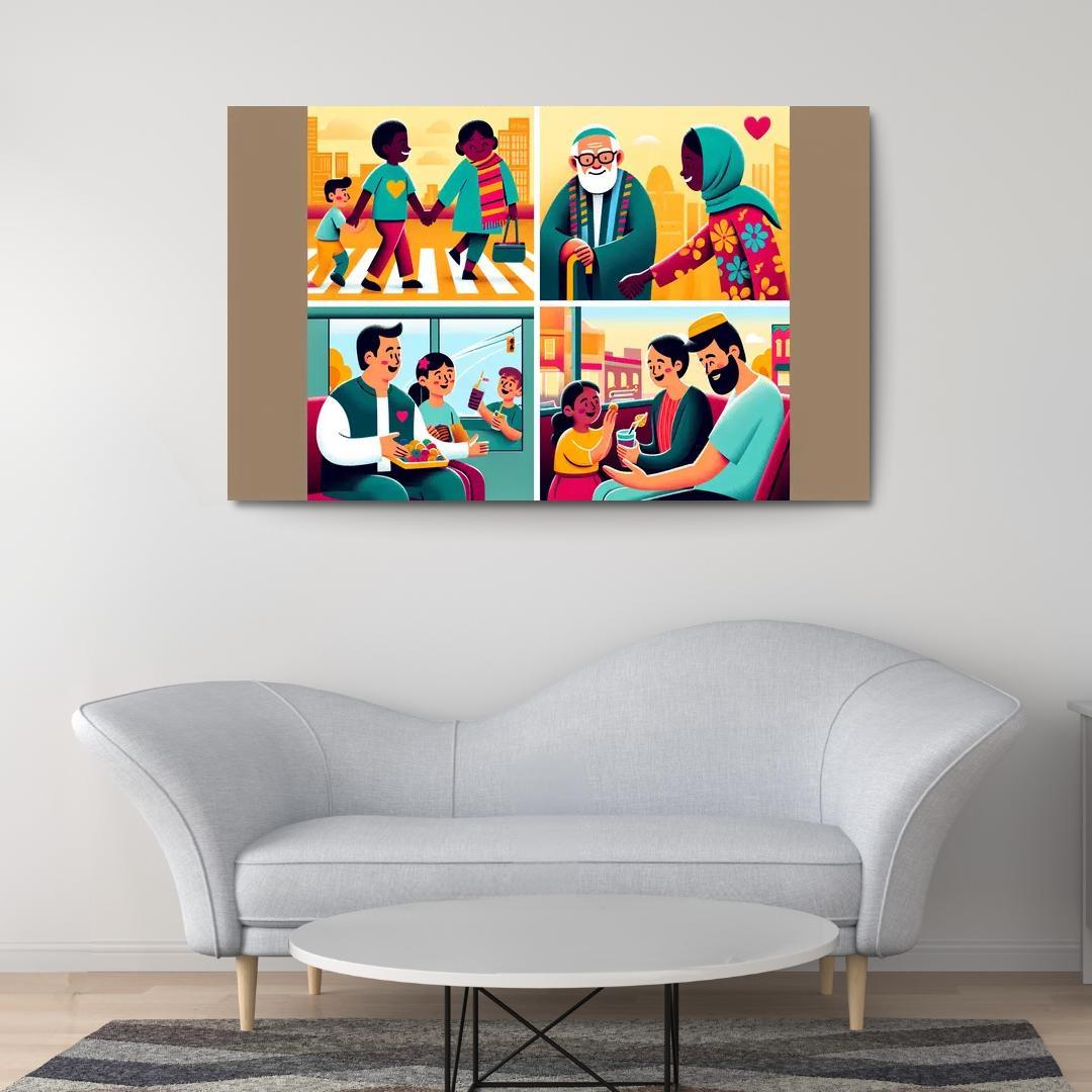 The Art Of Kindness Promoting Compassion In Society Custom Paintings Frame