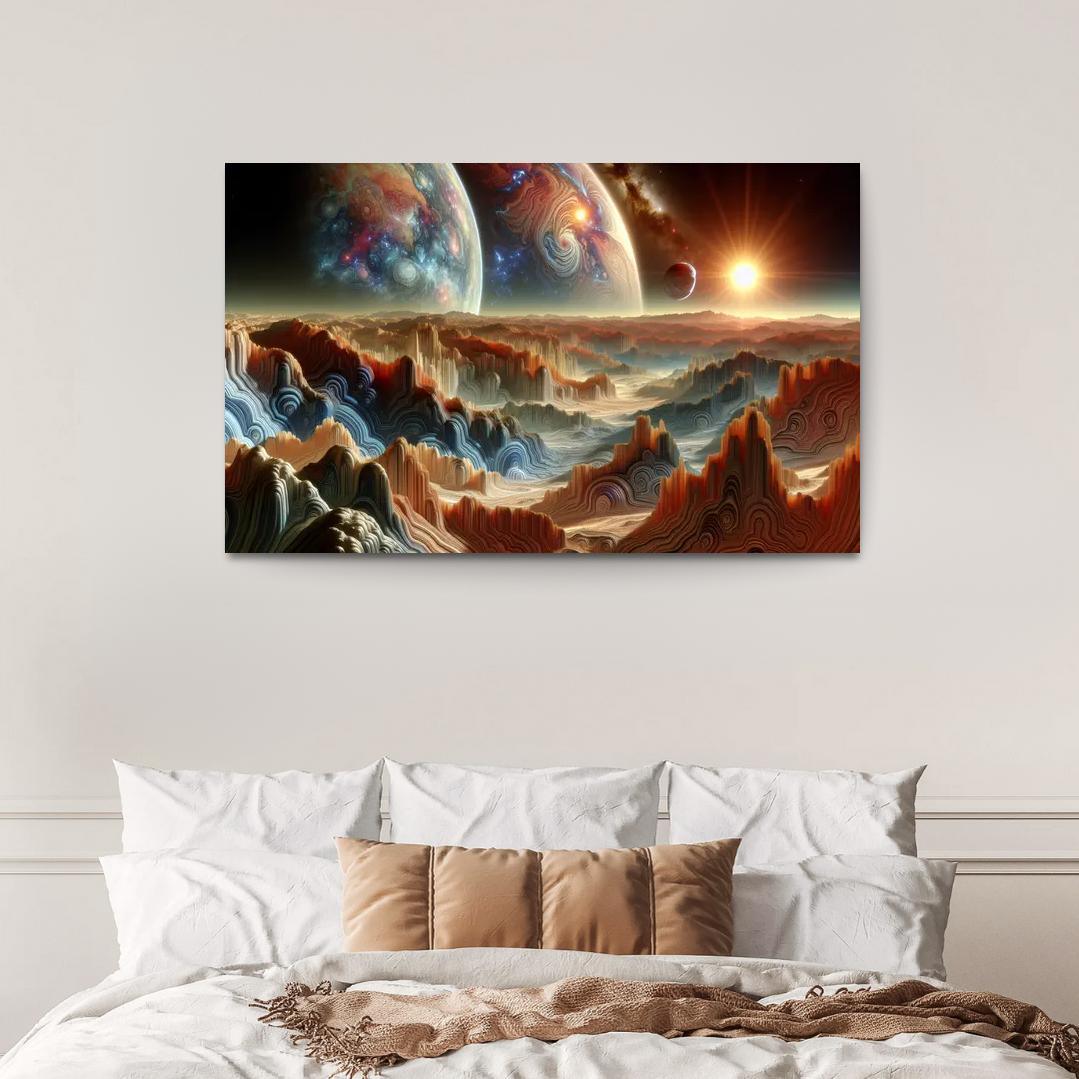The Exploration of Exoplanets 1 Piece HD Canvas Wall Art-Original Frame
