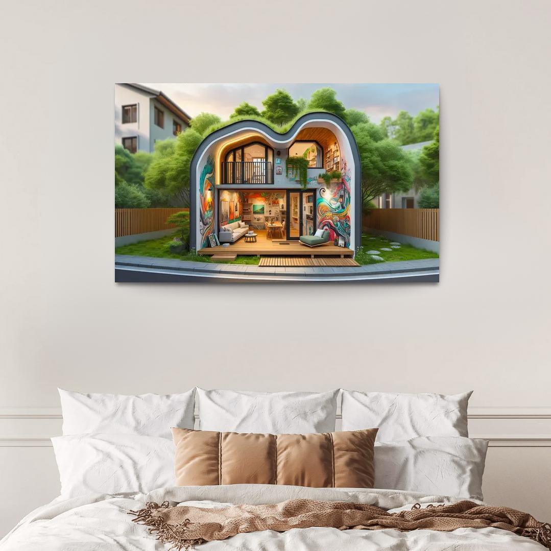 Artistic Micro Homes Custom Paintings Frame