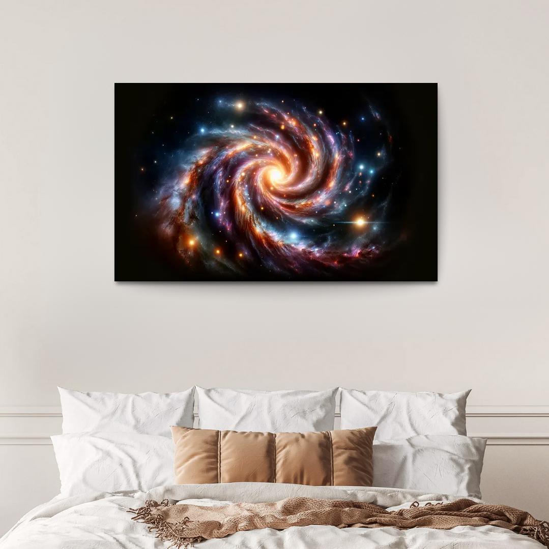 The Complex Structure Of Spiral Galaxies Abstract Paintings Frame