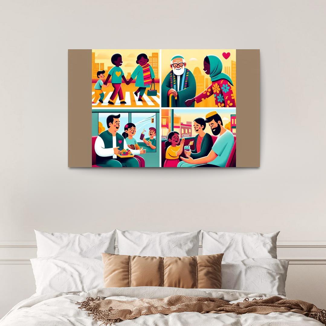 The Art Of Kindness Promoting Compassion In Society Custom Paintings Frame