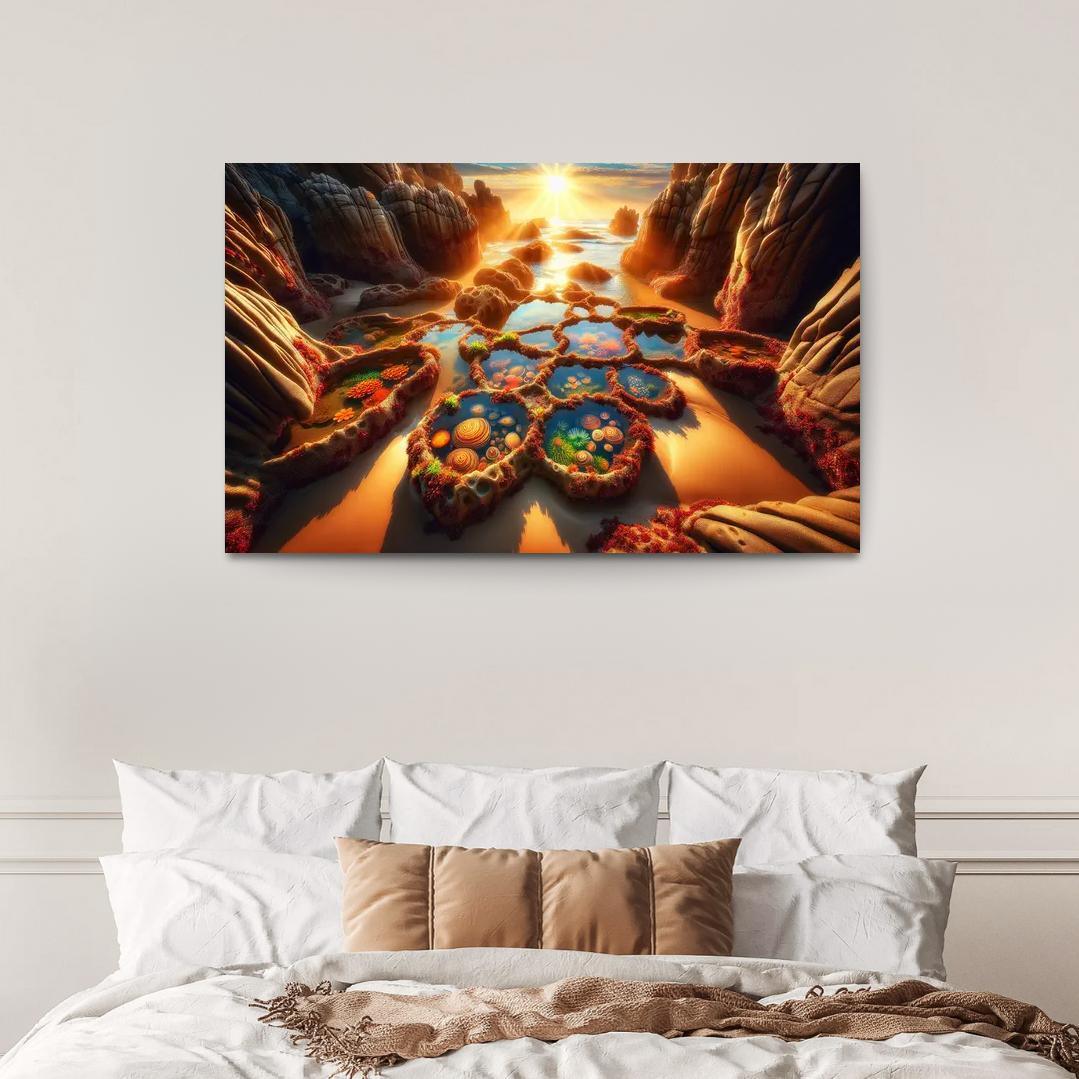 Tidal Pool Treasure Cove Modern Paintings Frame