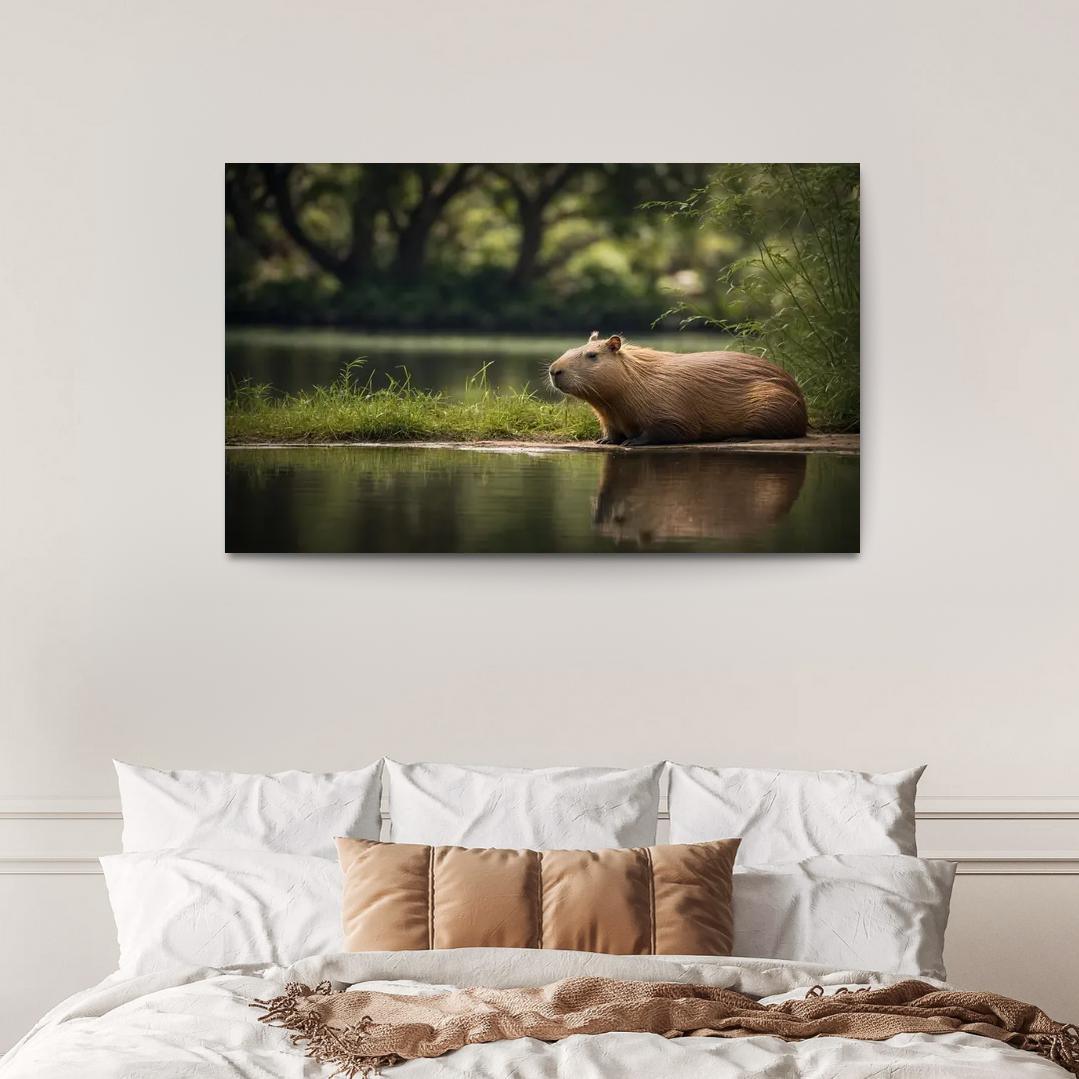 The Charismatic Capybara World's Largest Rodent Canvas Paintings Frame